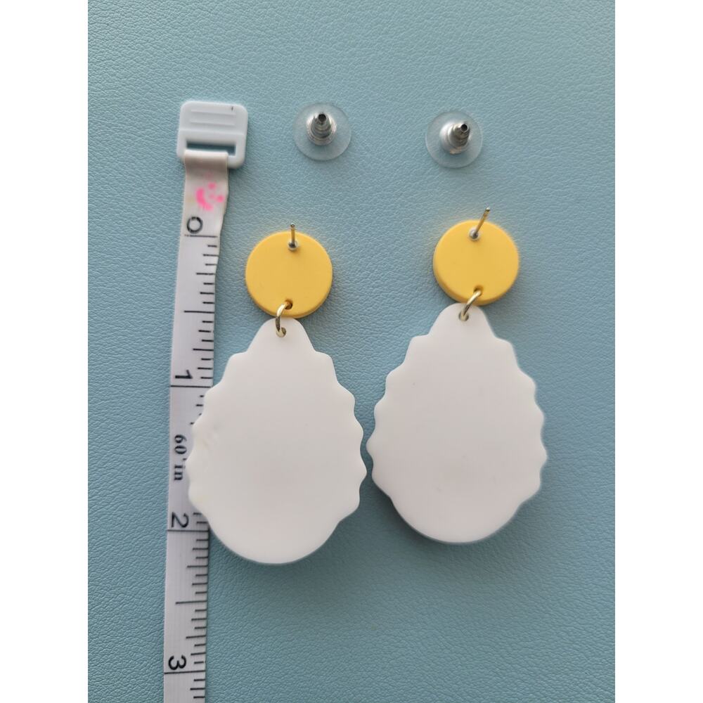 Handmade Mexican Terra Cotta Barro Inspired Dangle Post Earrings Light‎ Weight - Picture 3 of 4